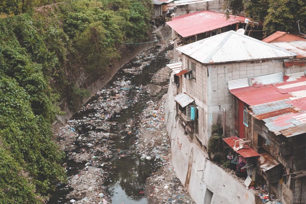 garbage in one of rivers in Cebu